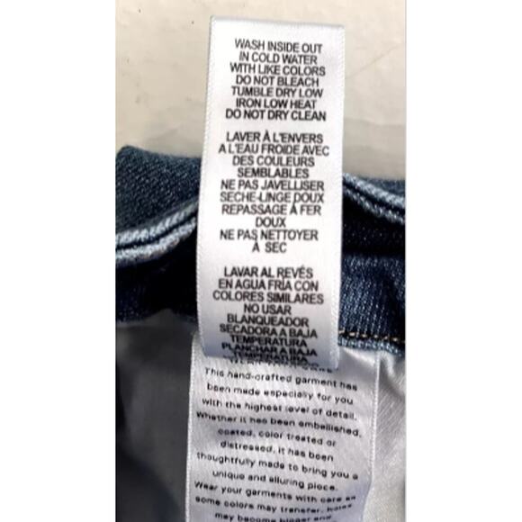 Good American Women's Good Leg Cigarette Distressed Knees Blue jean Size 30X26 - Picture 13 of 13